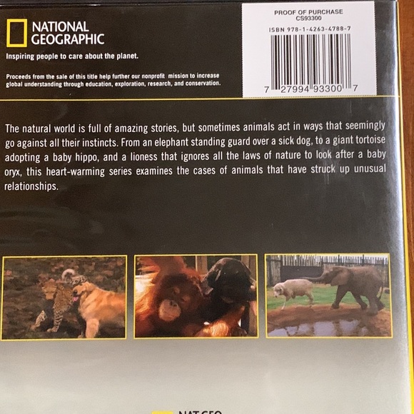 NATIONAL GEOGRAPHIC-DVD GENTLY WATCHED-UNLIKELY ANIMAL FRIENDS 2 Disk - Picture 5 of 10